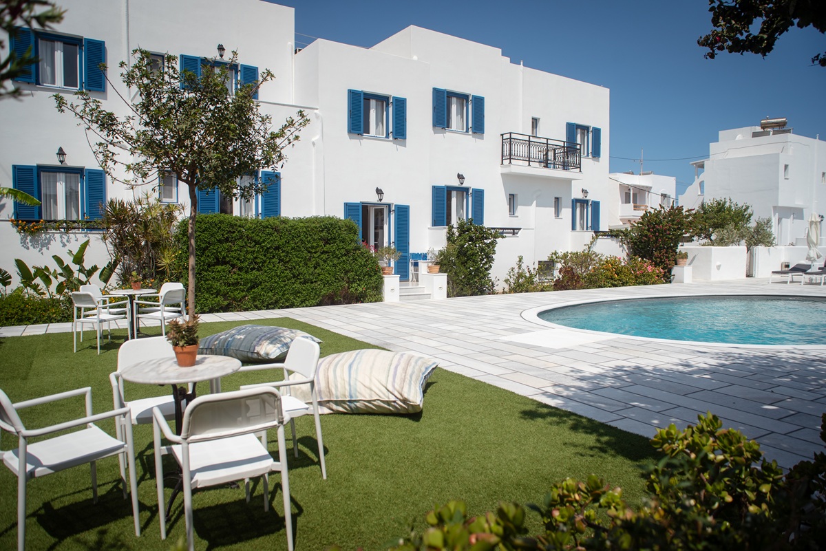 Pool at Ikaros Studios and Apartments in Naxos