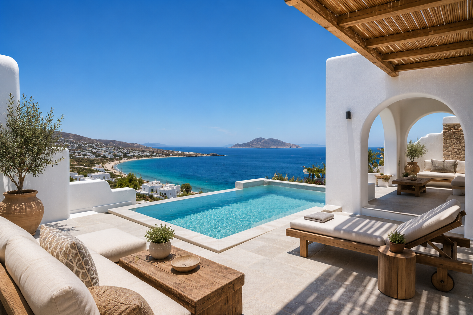 Luxury apartments in Naxos with sea view